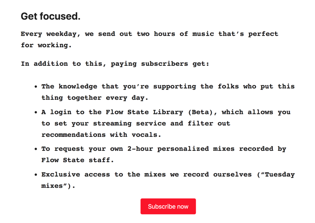 Paying subscriber benefits.