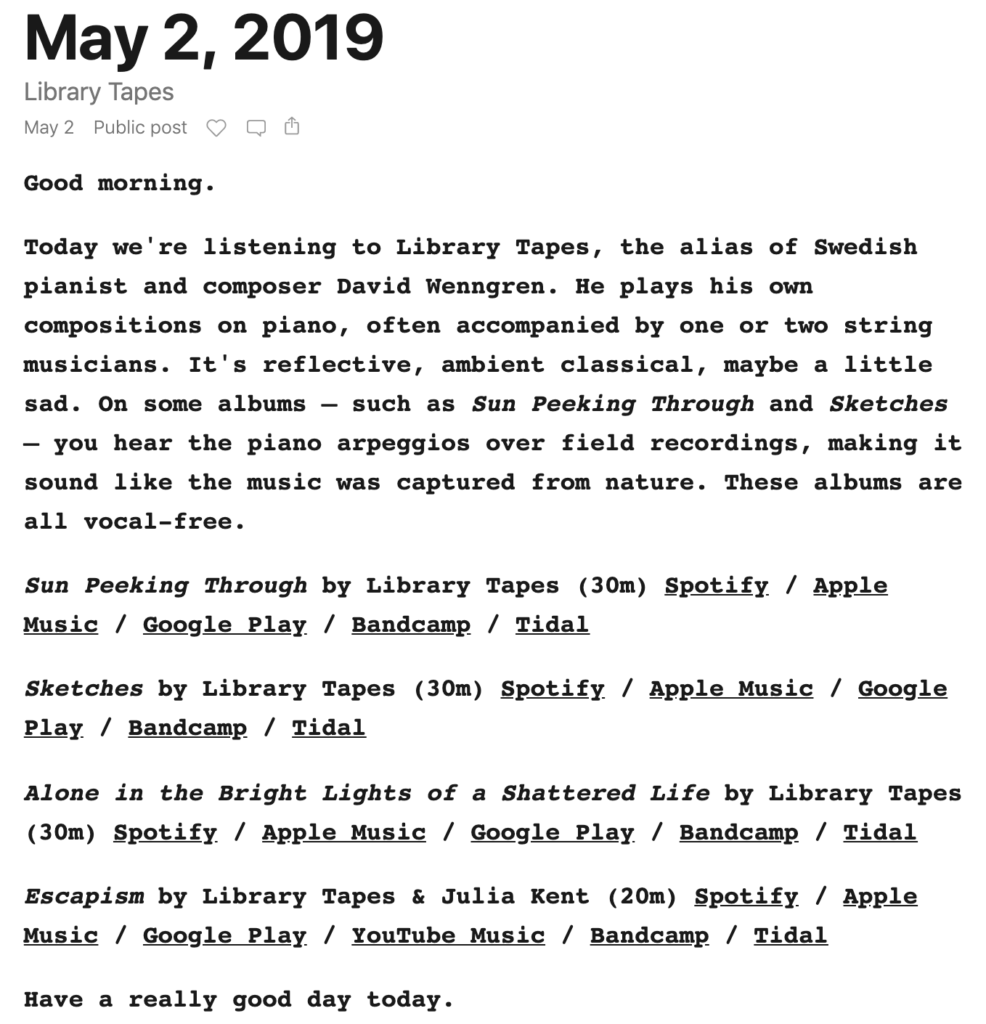 Flow State playlist and summary.