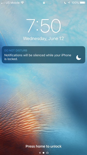 Siri, activate do not disturb. 