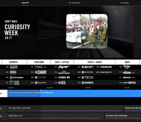 Free Cable TV With Pluto TV