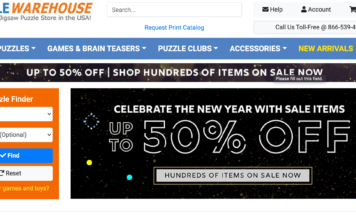 Find A Puzzle You’ll Love At Puzzle Warehouse Puzzle Warehouse Homepage Screenshot
